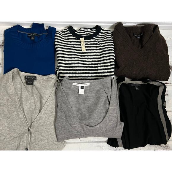 Repair Craft Job Lot Wool & Cashmere Sweaters 6 total Banana Republic DVF - Picture 1 of 7